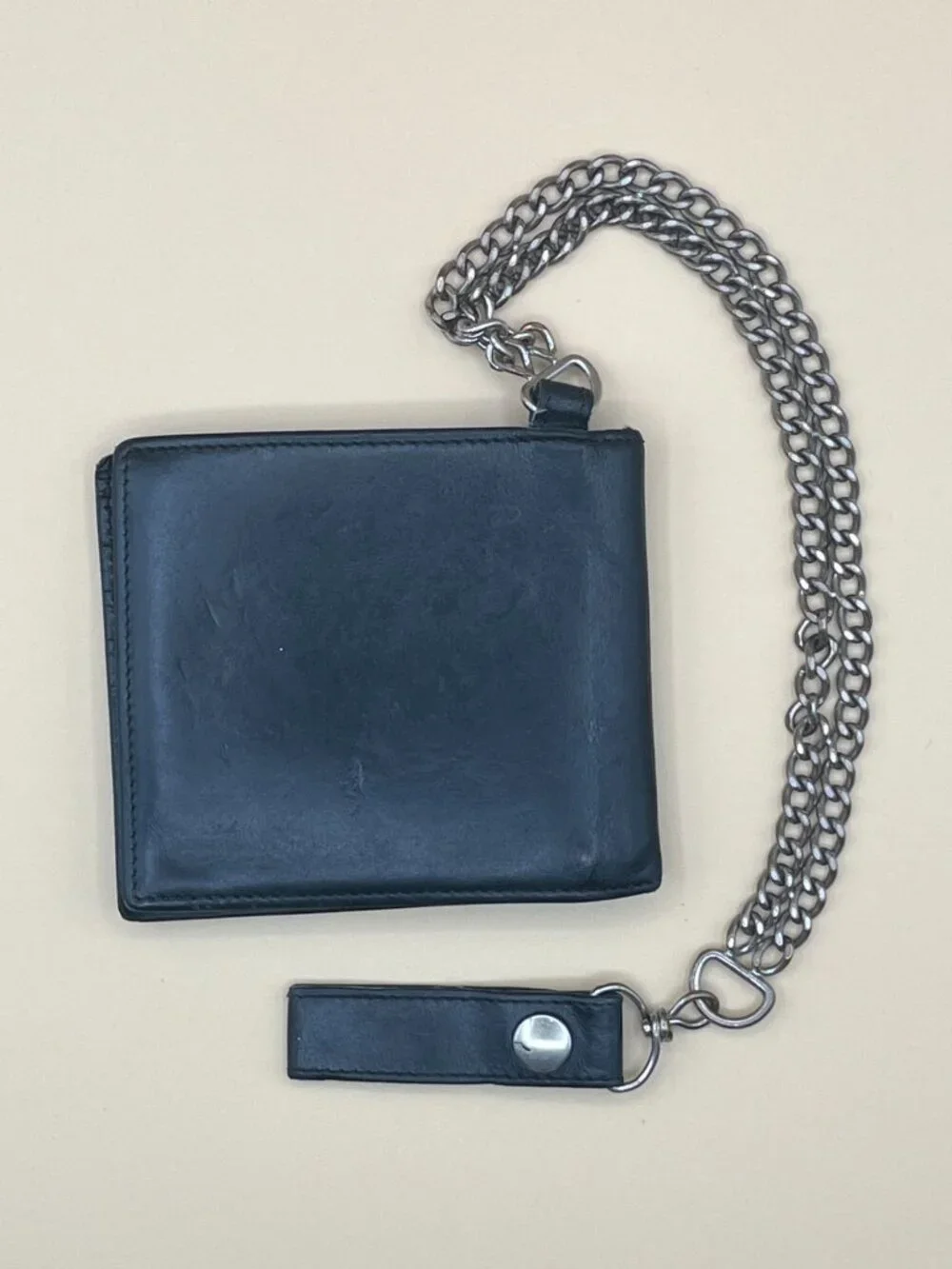 CELINE Bi-Fold Wallet with Chain Black Calfskin Silver 10C693BLX.38SI + Cards